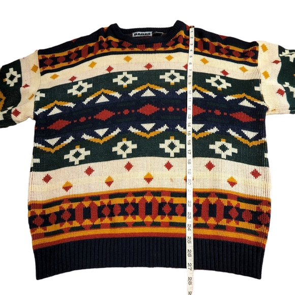 Vintage Badge Brand Cozy Fall Grandpa Sweater - Picture 4 of 6